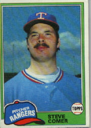 1981 Topps Baseball Cards      592     Steve Comer